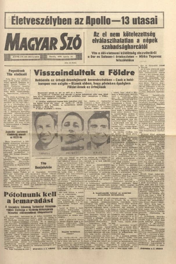 Magyar Szó, 27. évf. 1970. április 15. 103. sz. 1–16. oldal