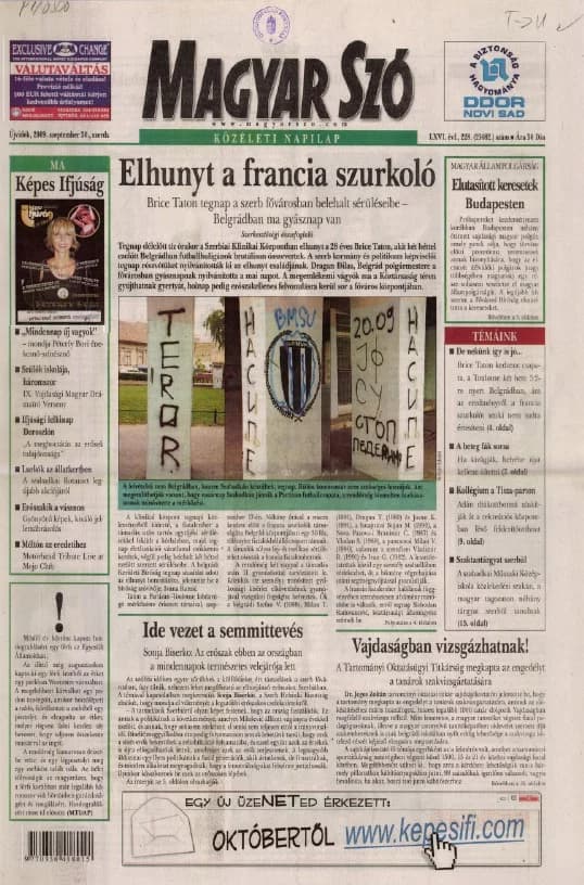 Magyar Szó, 66. évf. 2009. szeptember 30. 228. sz. 1–20. oldal