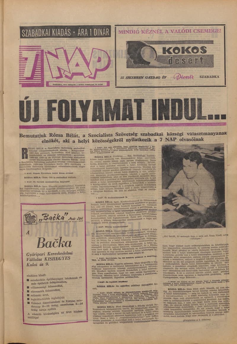 7 Nap, 27. évf. 1972. július 14. 28. sz. 1–24. oldal