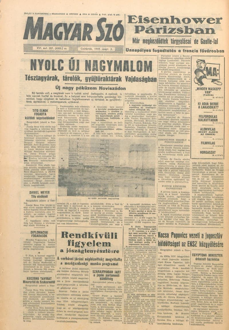 Magyar Szó, 16. évf. 1959. szeptember 3. 207. sz. 1–22. oldal