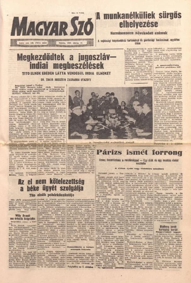 Magyar Szó, 25. évf. 1968. június 12. 160. sz. 1–14. oldal