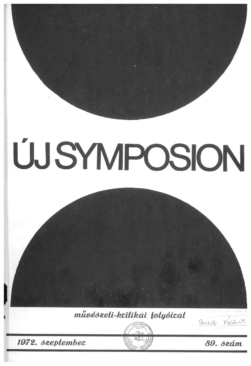 Új Symposion, 8. évf. 1972. szeptember. 89. sz. 357–418. oldal