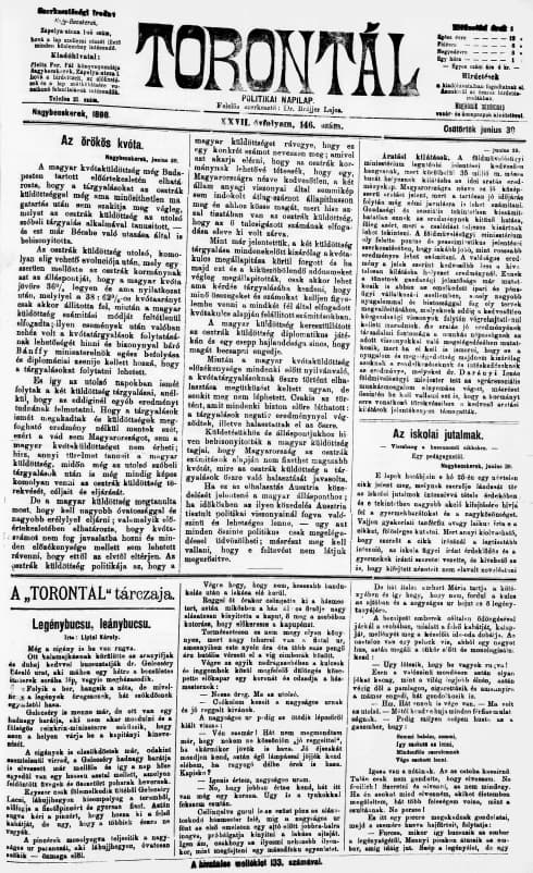 Torontál, 27. évf. 1898. június 30. 146. sz.