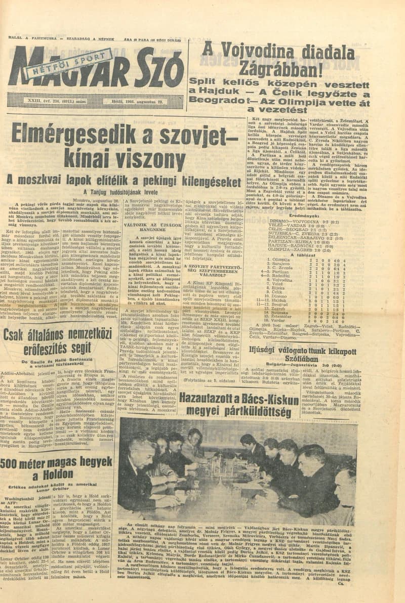 Magyar Szó, 23. évf. 1966. augusztus 29. 236. sz.