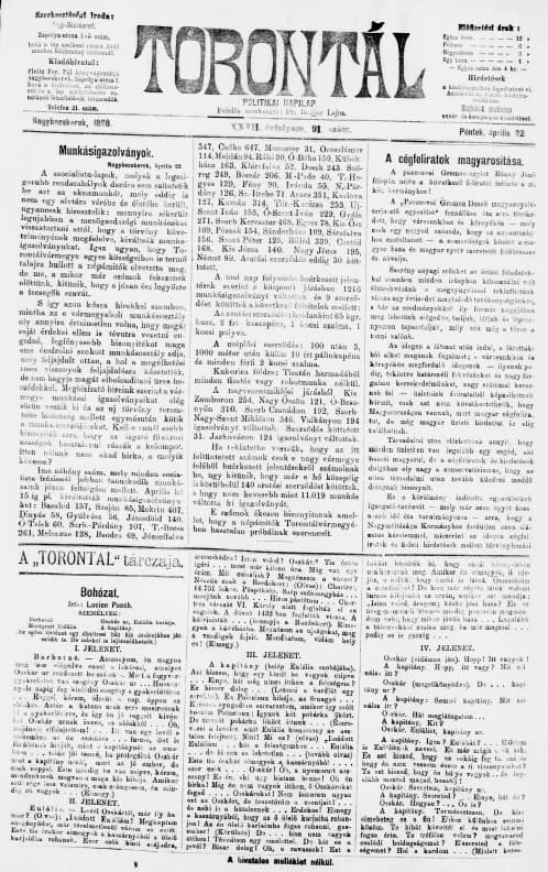 Torontál, 27. évf. 1898. április 22. 91. sz.