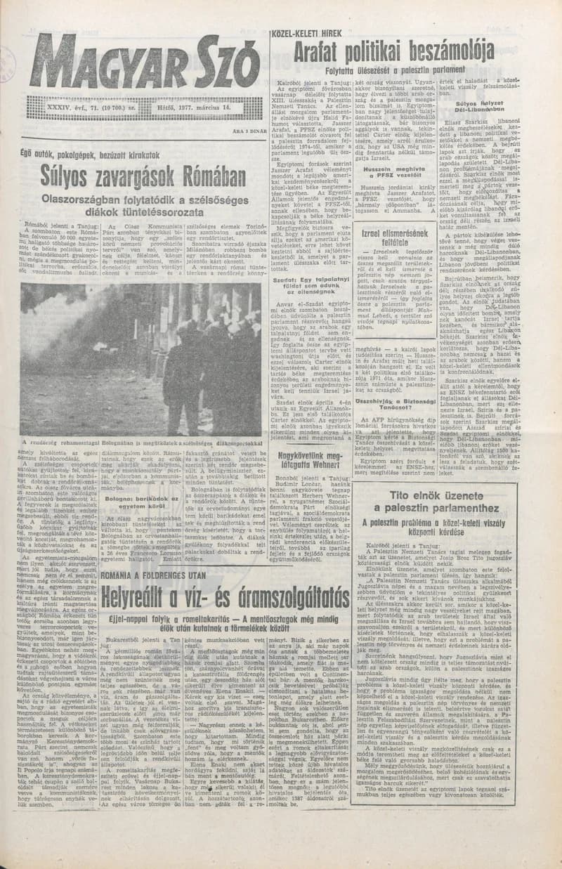 Magyar Szó, 34. évf. 1977. március 14. 71. sz.