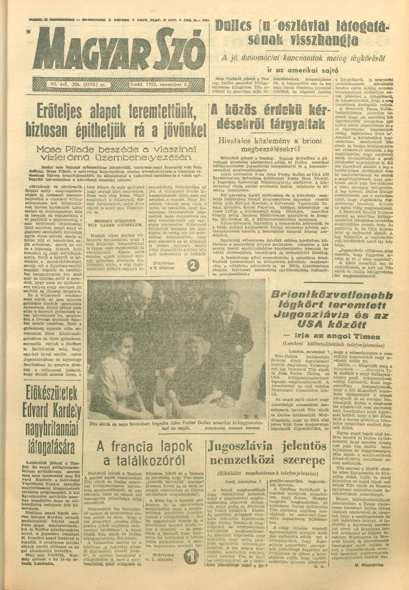 Magyar Szó, 12. évf. 1955. november 8. 306. sz. 1–10. oldal