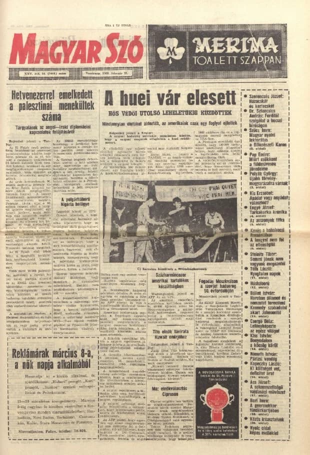 Magyar Szó, 25. évf. 1968. február 25. 54. sz. 1–32. oldal