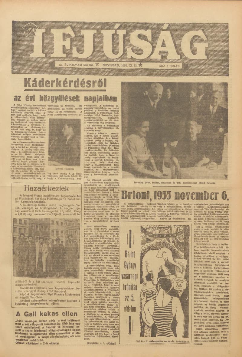 Ifjúság, 11. évf. 1955. november 12. 526. sz.