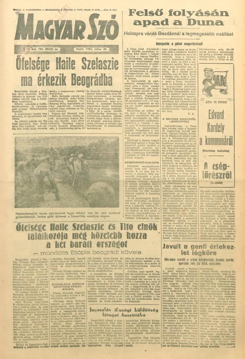 Magyar Szó, 11. évf. 1954. július 20. 194. sz. 1–8. oldal