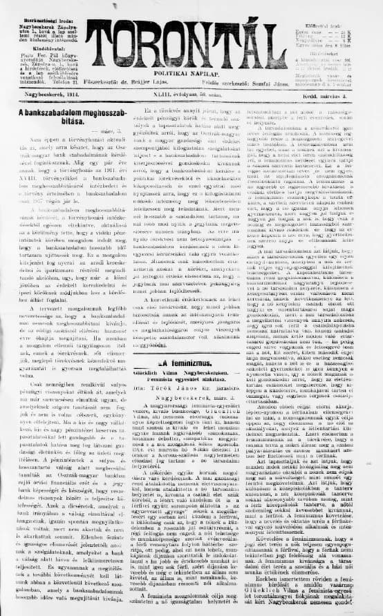 Torontál, 43. évf. 1914. március 3. 50. sz.