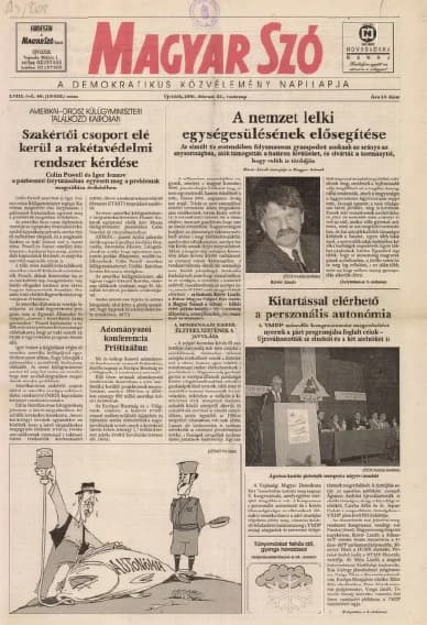 Magyar Szó, 58. évf. 2001. február 25. 46. sz. 1–28. oldal