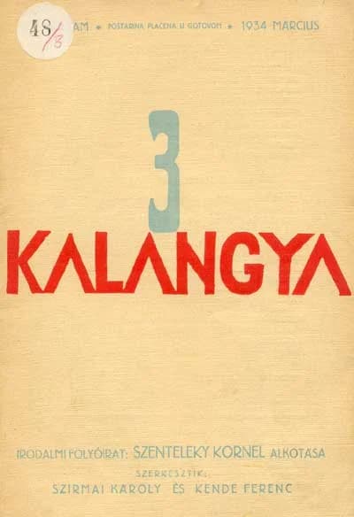 Kalangya, 3. évf. 1934. március. 3. sz. 165–244. oldal