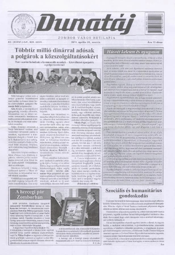 Dunatáj, 13. évf. 2011. április 20. 628. sz.