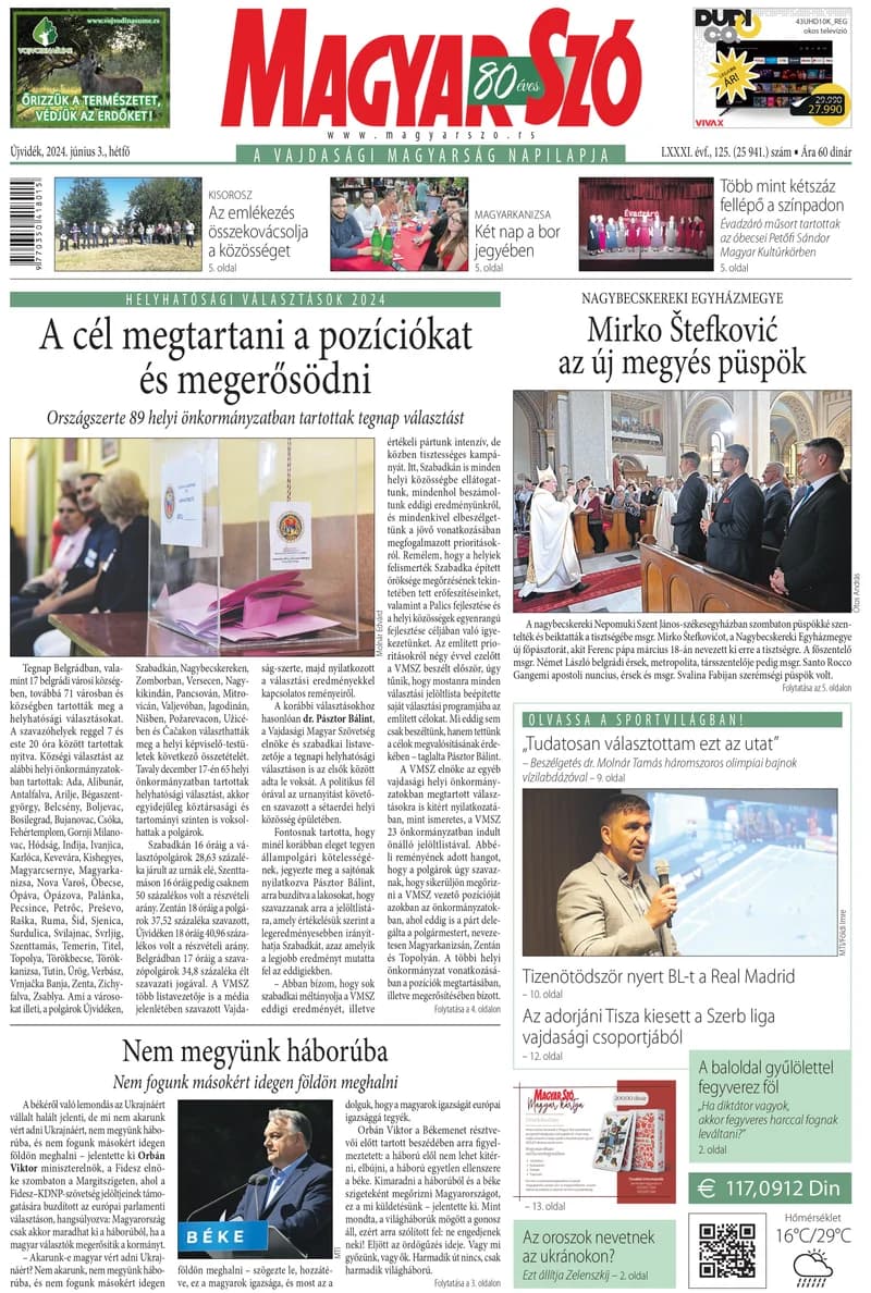 Magyar Szó, 81. évf. 2024. június 3. 125. sz. 1–16. oldal
