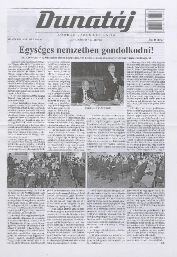 Dunatáj, 13. évf. 2011. március 16. 623. sz.