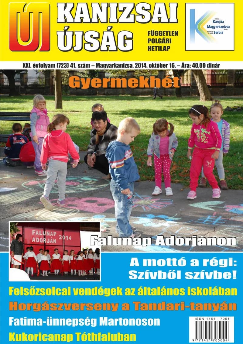 Új Kanizsai Újság, 21. évf. 2014. október 16. 41. sz.