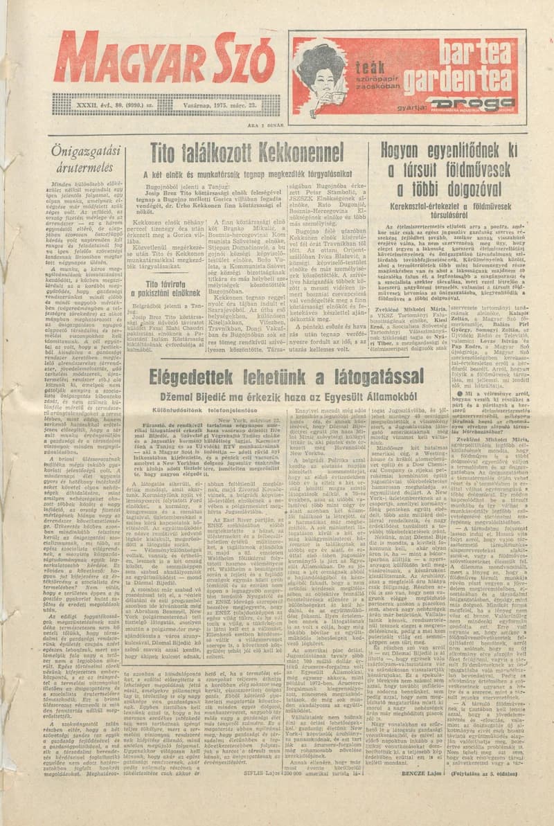 Magyar Szó, 32. évf. 1975. március 23. 80. sz.