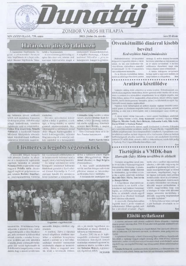 Dunatáj, 15. évf. 2013. június 26. 739. sz.