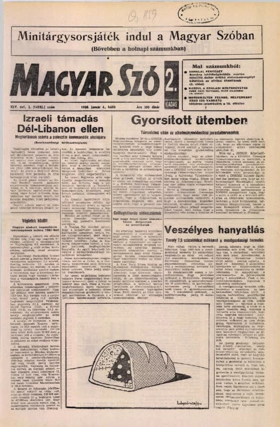 Magyar Szó, 45. évf. 1988. január 4. 2. sz. 1–20. oldal