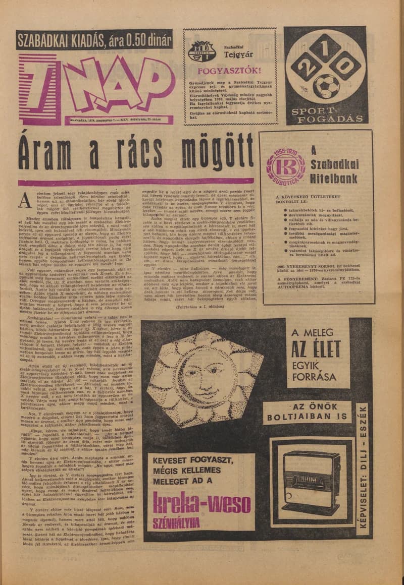 7 Nap, 25. évf. 1970. augusztus 7. 33. sz. 1–16. oldal