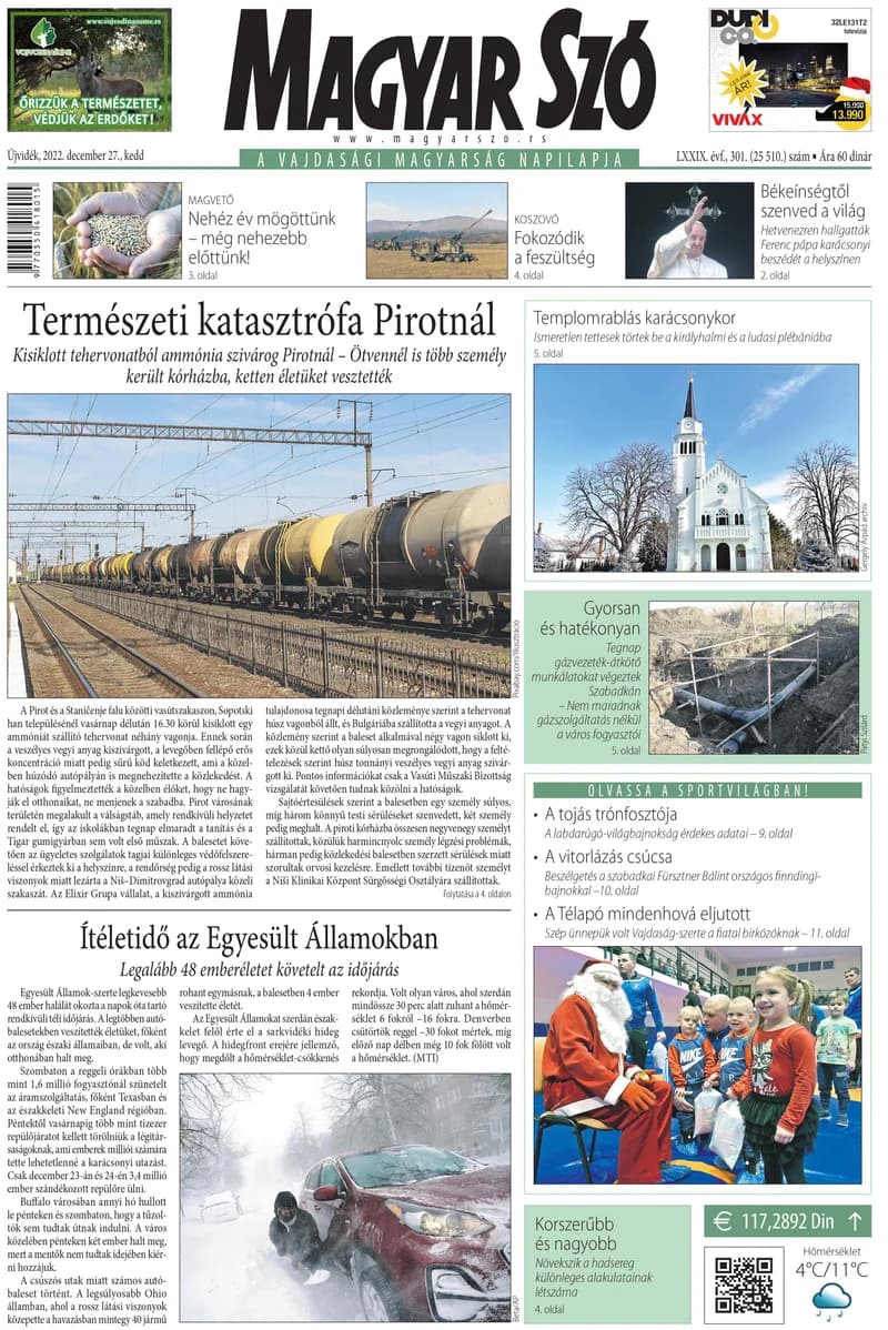 Magyar Szó, 79. évf. 2022. december 27. 301. sz. 1–16. oldal