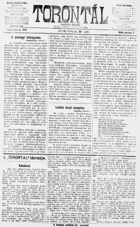Torontál, 27. évf. 1898. március 7. 53. sz.