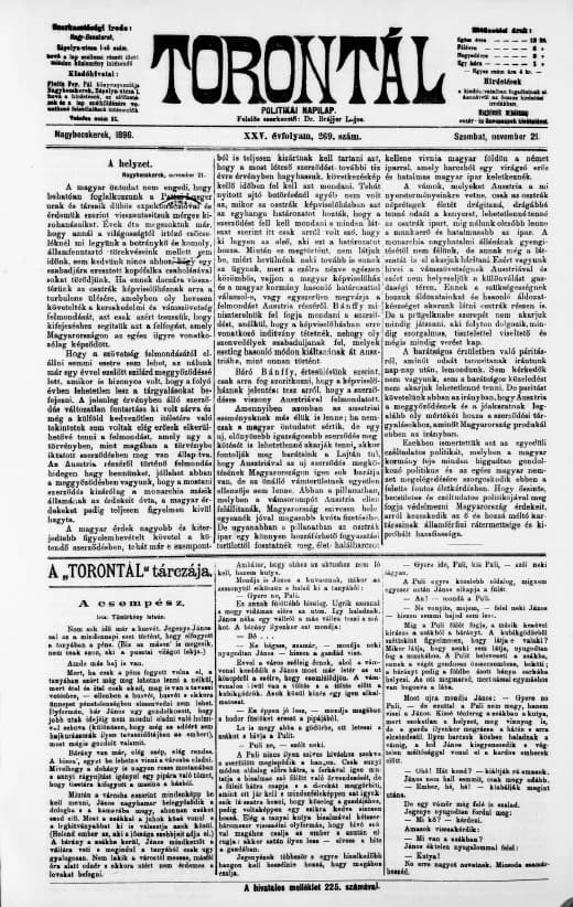 Torontál, 25. évf. 1896. november 21. 269. sz.