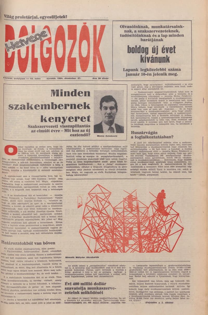Dolgozók, 38. évf. 1984. december 27. 52. sz.