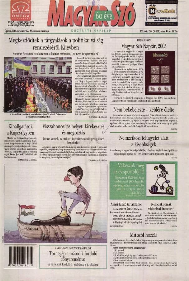 Magyar Szó, 61. évf. 2004. november 27. – 28. 280. sz. 1–12. oldal