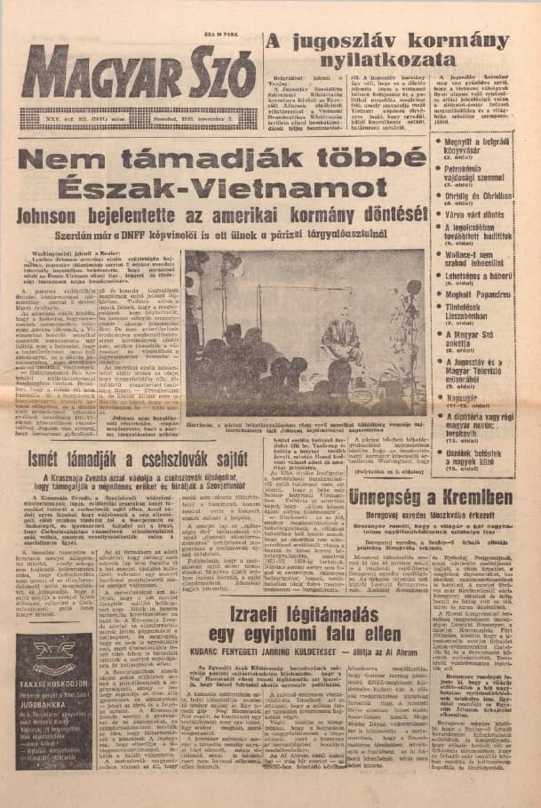 Magyar Szó, 25. évf. 1968. november 2. 303. sz. 1–20. oldal