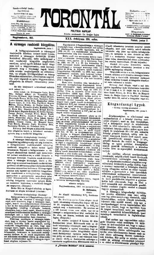 Torontál, 30. évf. 1901. június 7. 128. sz.