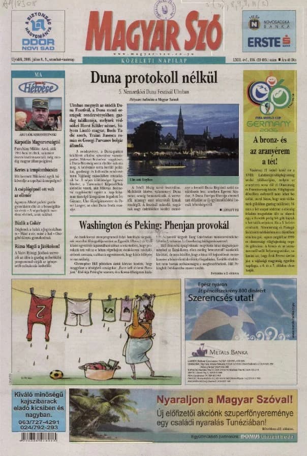 Magyar Szó, 63. évf. 2006. július 8. – 9. 156. sz. 1–28. oldal