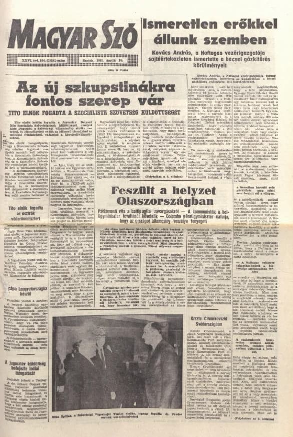 Magyar Szó, 26. évf. 1969. április 16. 104. sz. 1–20. oldal