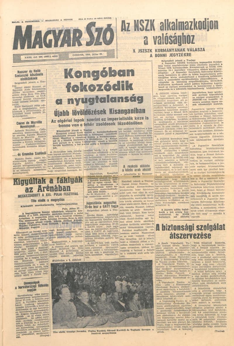 Magyar Szó, 23. évf. 1966. július 28. 204. sz.