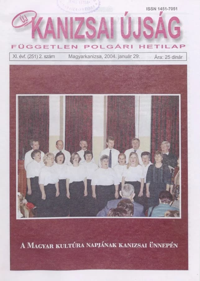 Új Kanizsai Újság, 11. évf. 2004. január 29. 2. sz.