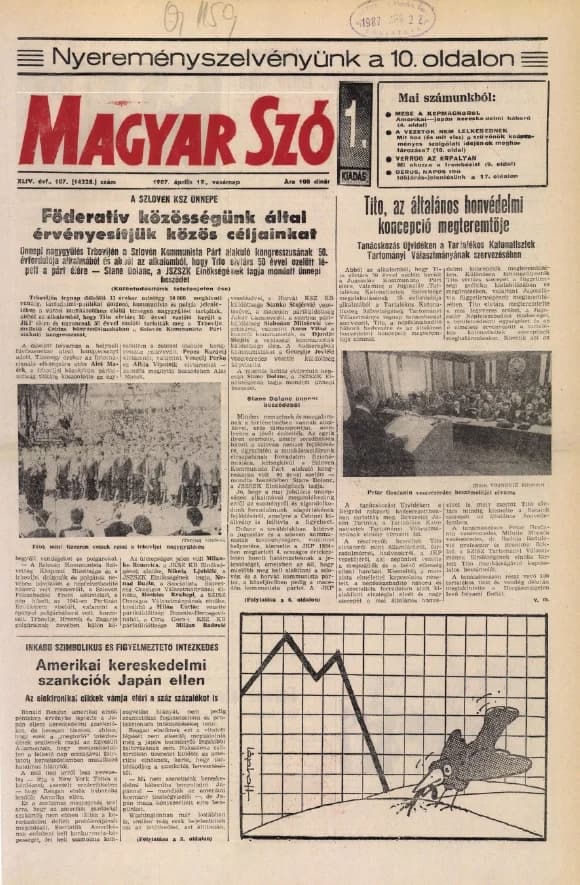Magyar Szó, 44. évf. 1987. április 19. 107. sz. 1–32. oldal