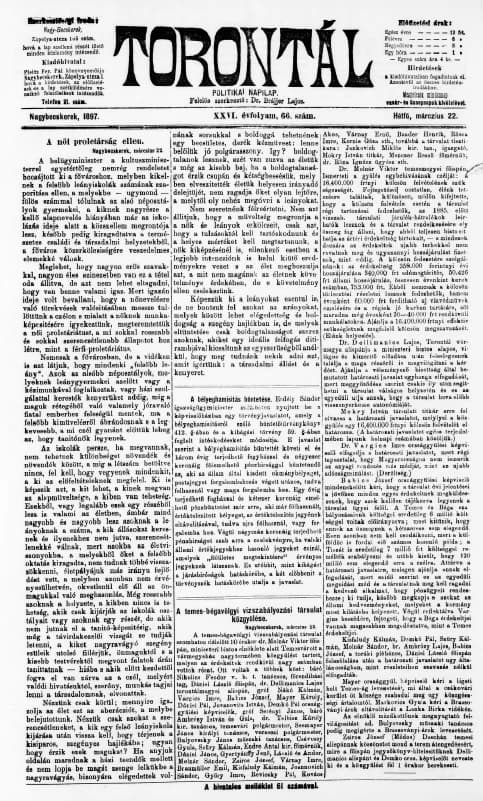 Torontál, 26. évf. 1897. március 22. 66. sz.