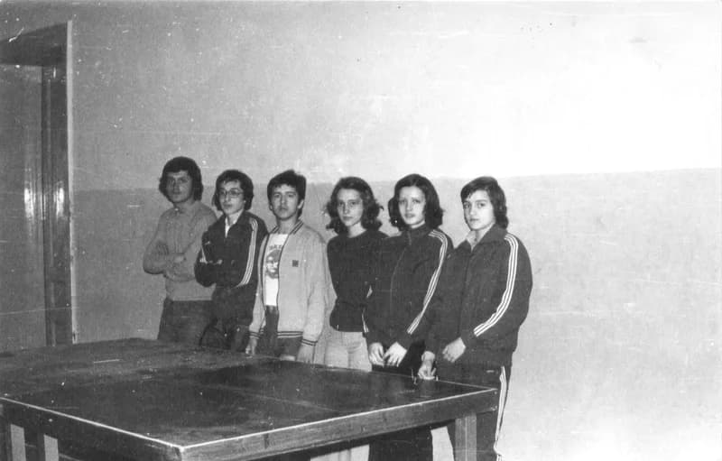 A zentai gimnázium ping-pong csapata 