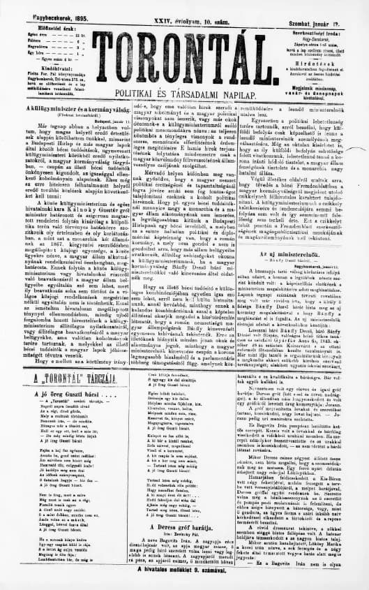 Torontál, 24. évf. 1895. január 12. 10. sz.