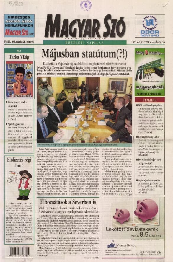 Magyar Szó, 66. évf. 2009. március 26. 70. sz. 1–20. oldal