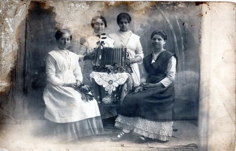 Fiatal nők harmonikával