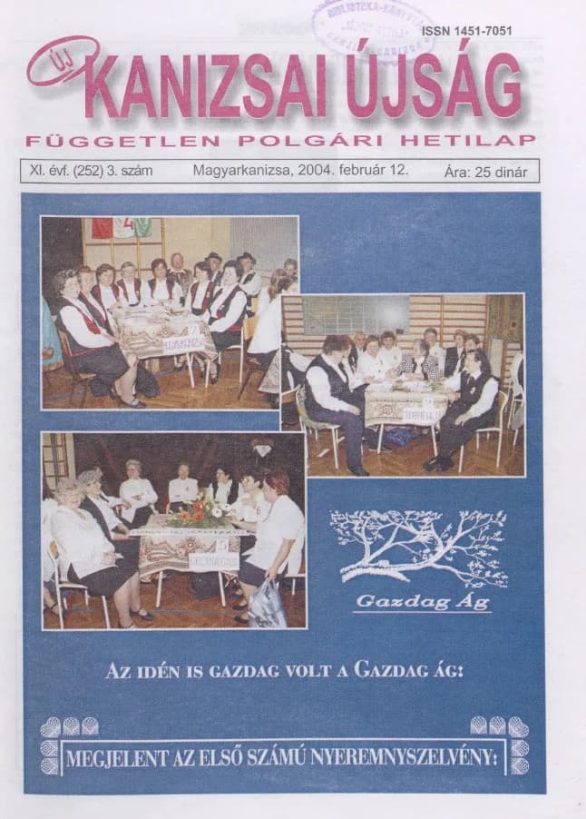 Új Kanizsai Újság, 11. évf. 2004. február 12. 3. sz.