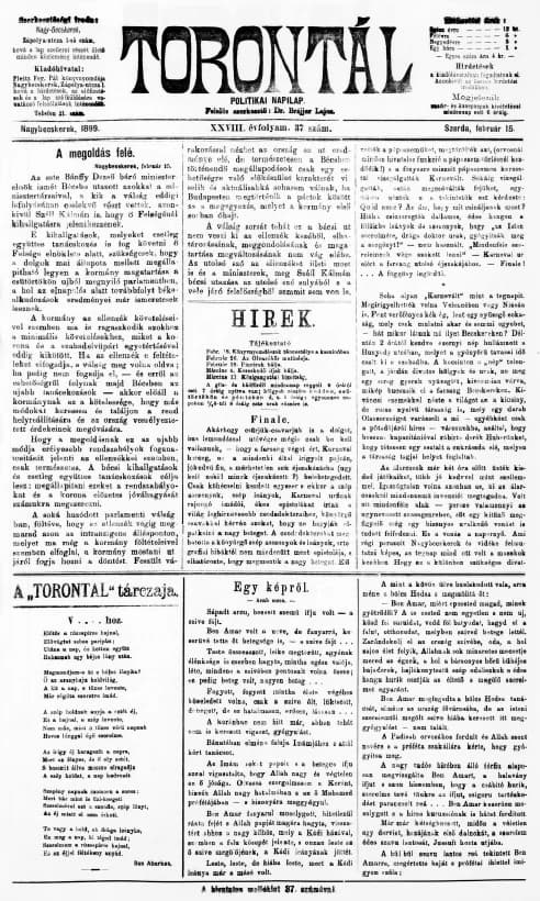 Torontál, 28. évf. 1899. február 15. 37. sz.