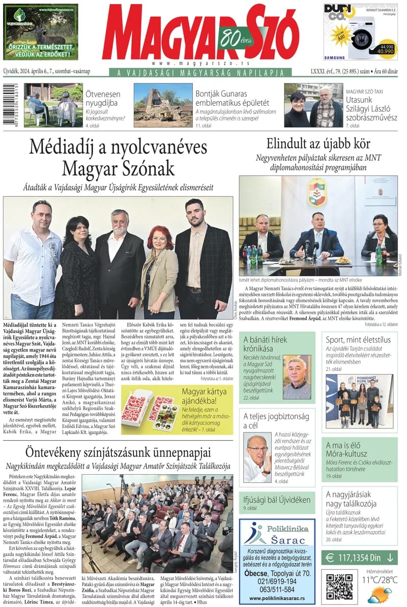 Magyar Szó, 81. évf. 2024. április 6. – 7. 79. sz. 1–32. oldal