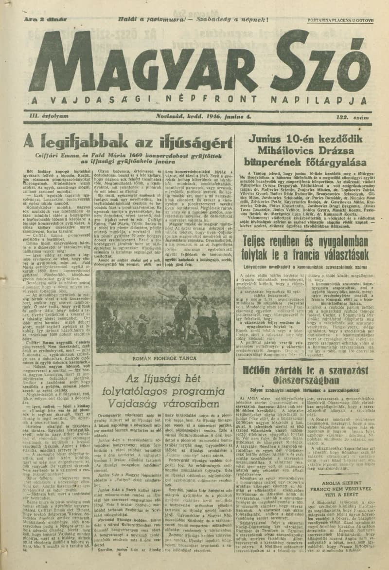 Magyar Szó, 3. évf. 1946. június 4. 132. sz. 1–8. oldal