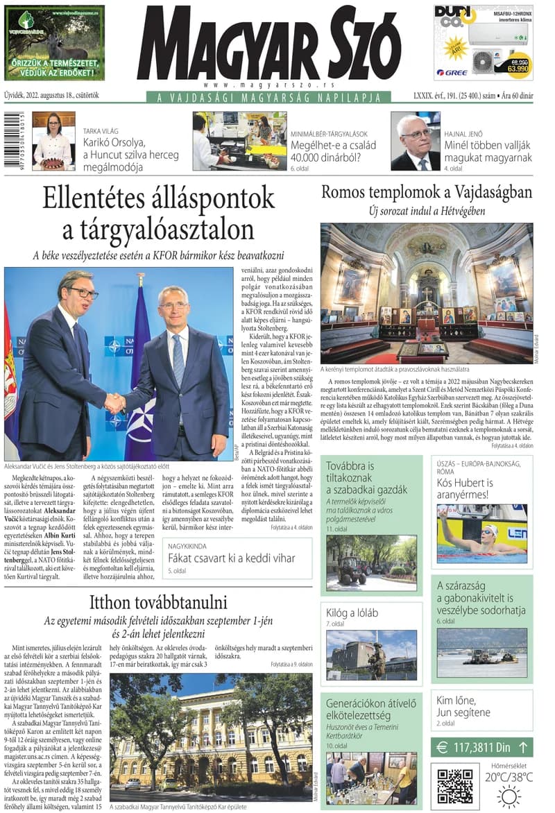 Magyar Szó, 79. évf. 2022. augusztus 18. 191. sz. 1–20. oldal
