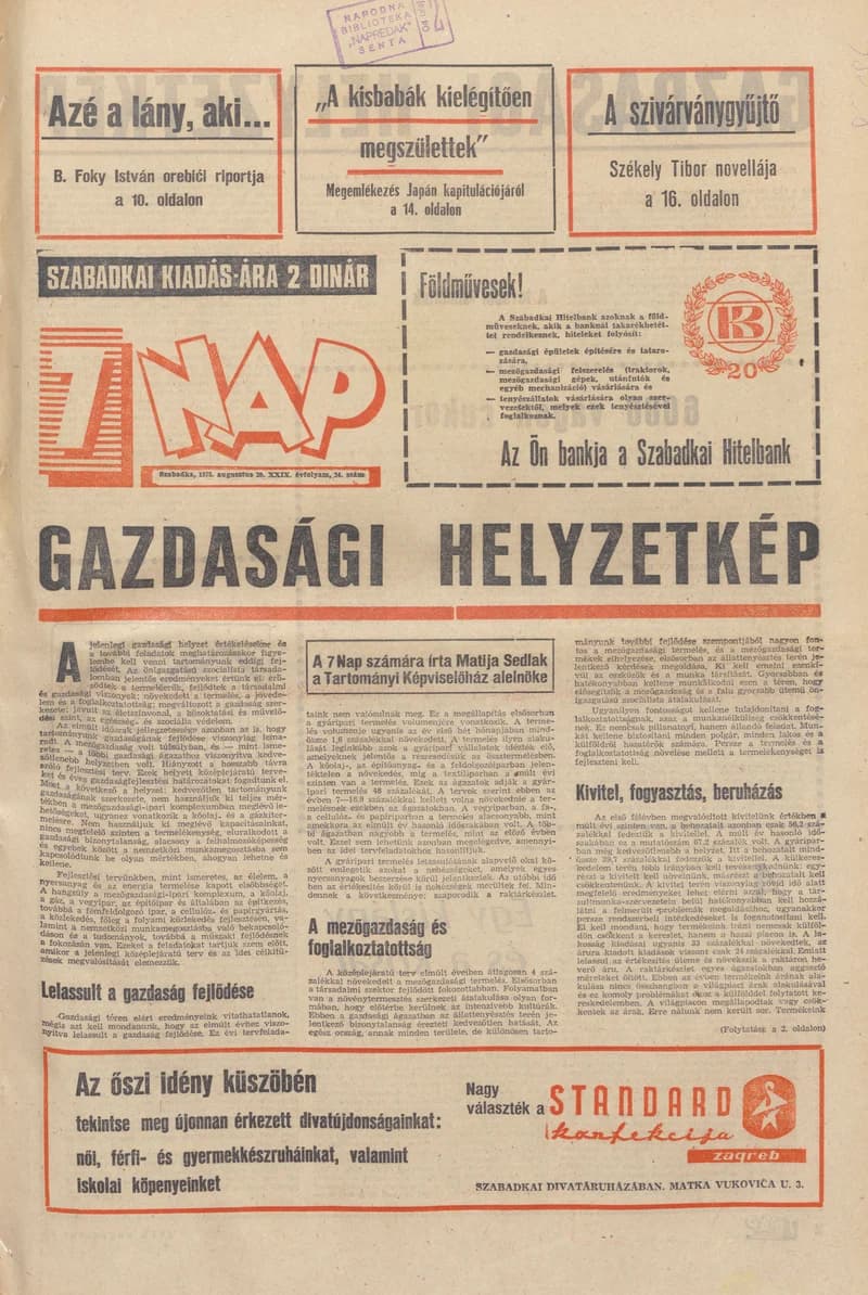 7 Nap, 30. évf. 1975. augusztus 29. 34. sz. 1–28. oldal