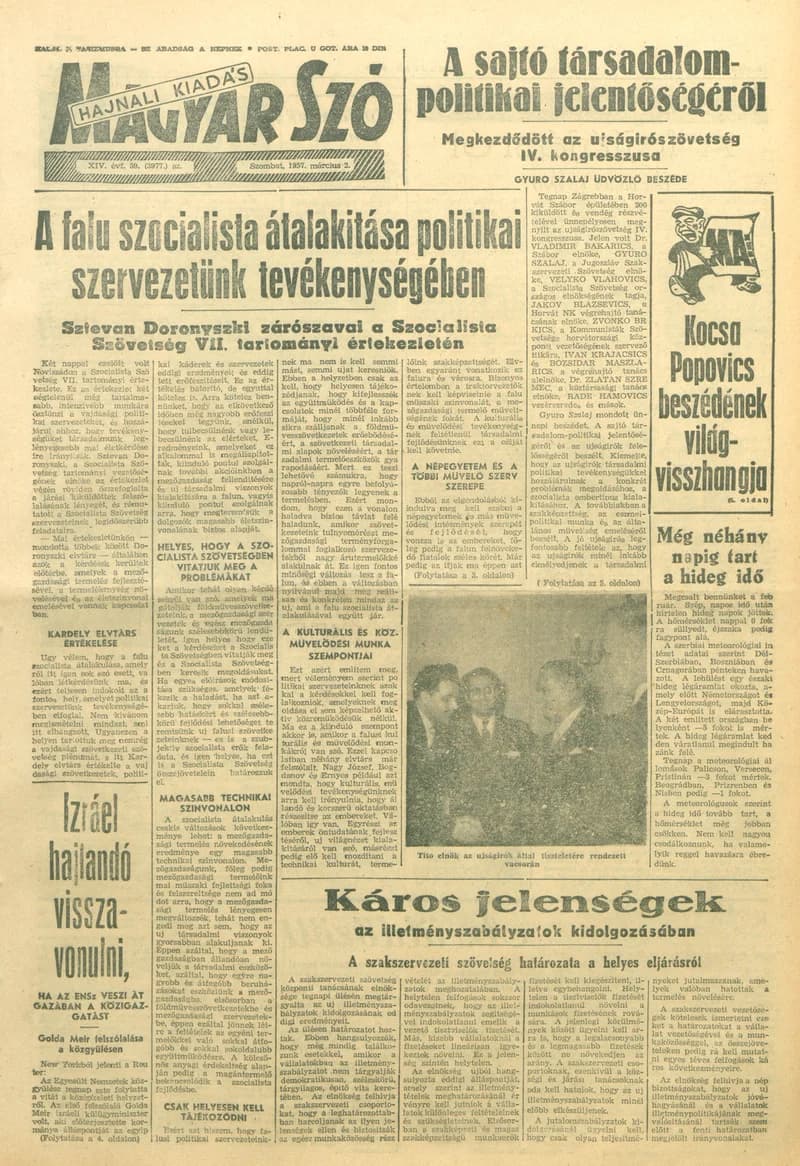 Magyar Szó, 14. évf. 1957. március 2. 59. sz. 1–14. oldal