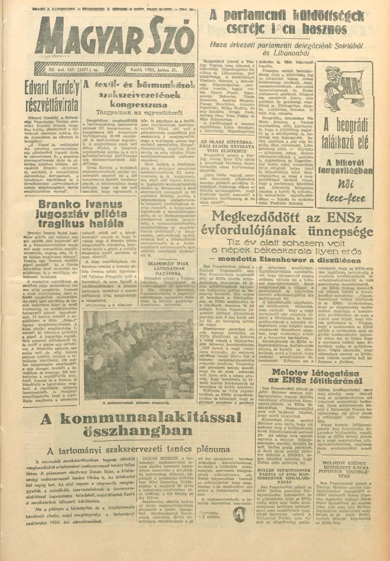 Magyar Szó, 12. évf. 1955. június 21. 167. sz. 1–8. oldal